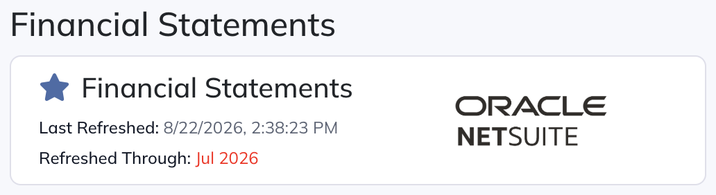 Refresh the accounting connection and review the result.