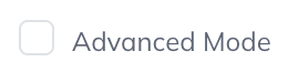 Advanced Mode exposes row settings and bulk editing controls.