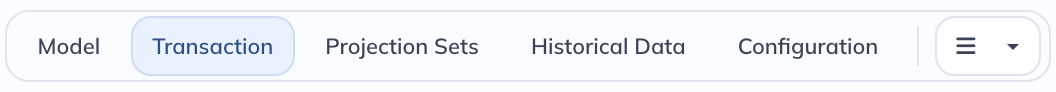 The Transaction tab appears after the feature is enabled.
