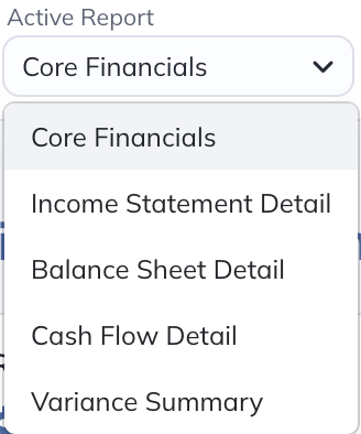 Choose a Dashboard report to inspect or edit its objects.