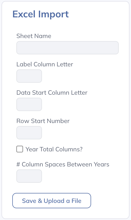 Match the import settings to the source workbook before uploading.
