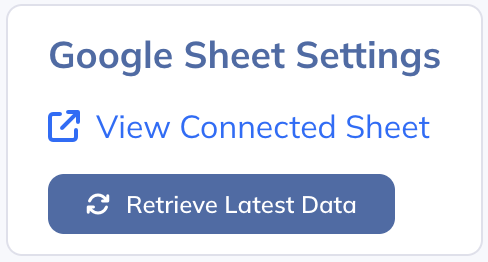 Enter source values in the connected Google Sheet, then retrieve its latest data.