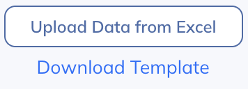 The Upload Data from Excel button and Download Template link.