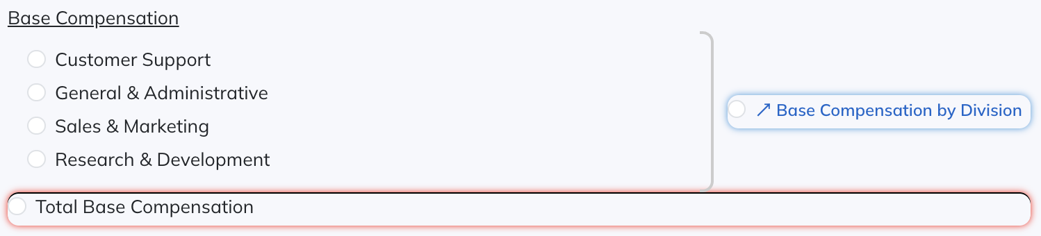 The reference picker offers the Sub-Table’s aggregate value and its individual component rows.