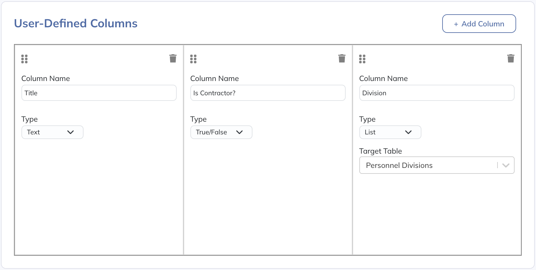 Add attributes and relationships to the items in a Collection Table.